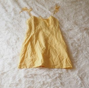 Forever 21 Tie Strap Linen Blend Mini Dress